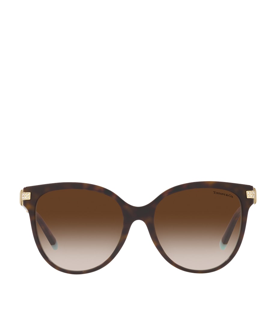 Tiffany & Co. Brown Havana Pillow Sunglasses