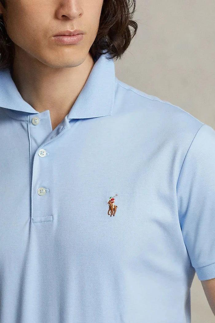 Памучна тениска с яка Polo Ralph Lauren