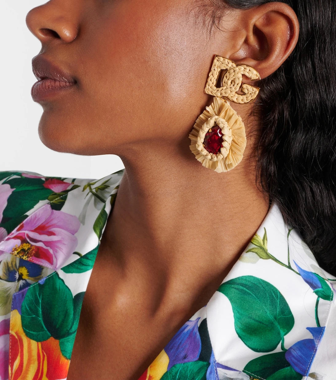 Dolce&Gabbana - DG crystal-embellished clip-on earrings