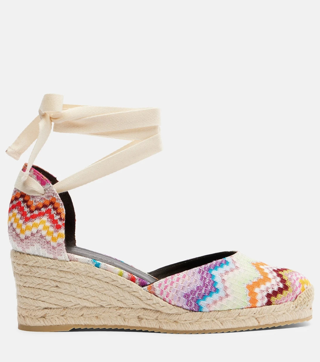 Missoni - Eva 60 Zigzag lamé espadrille wedges