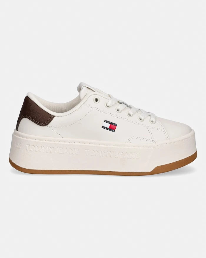 Tommy Jeans TJW SCRIPT CUPSOLE FLATFORM kadın deri sneaker