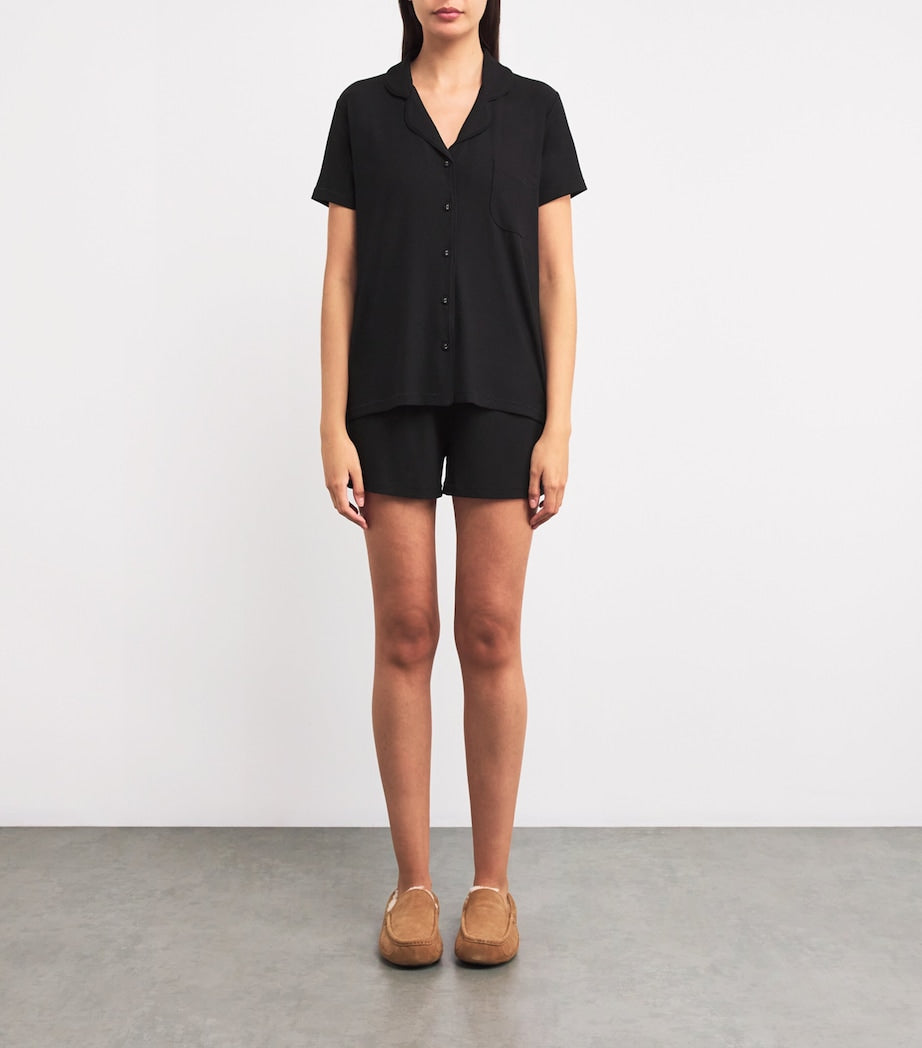 Skims Black Soft Lounge Short Pyjamas