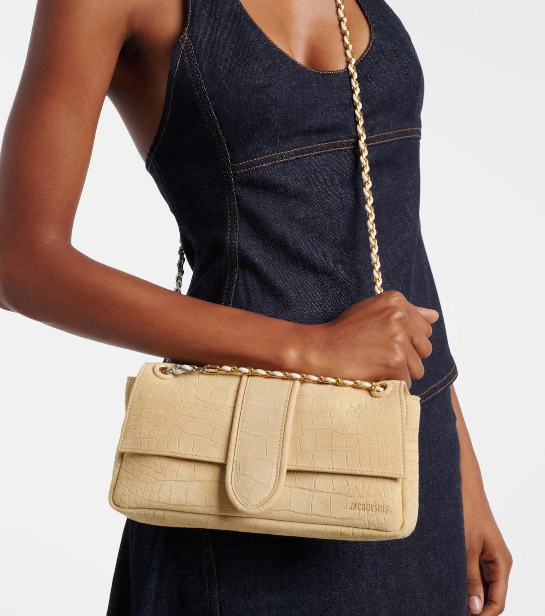 Jacquemus - Bambino Chaîne suede shoulder bag