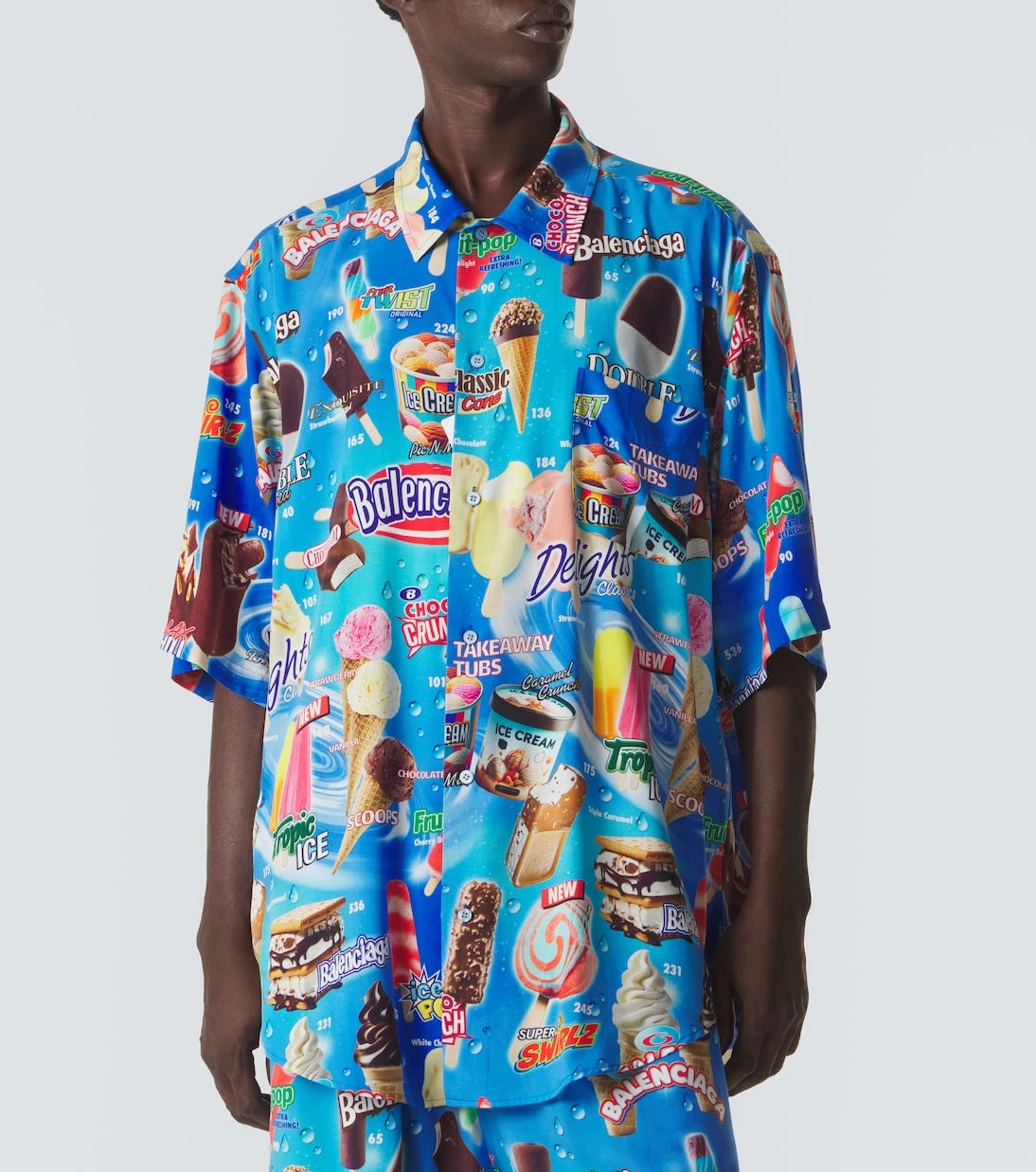 Balenciaga - Printed satin shirt