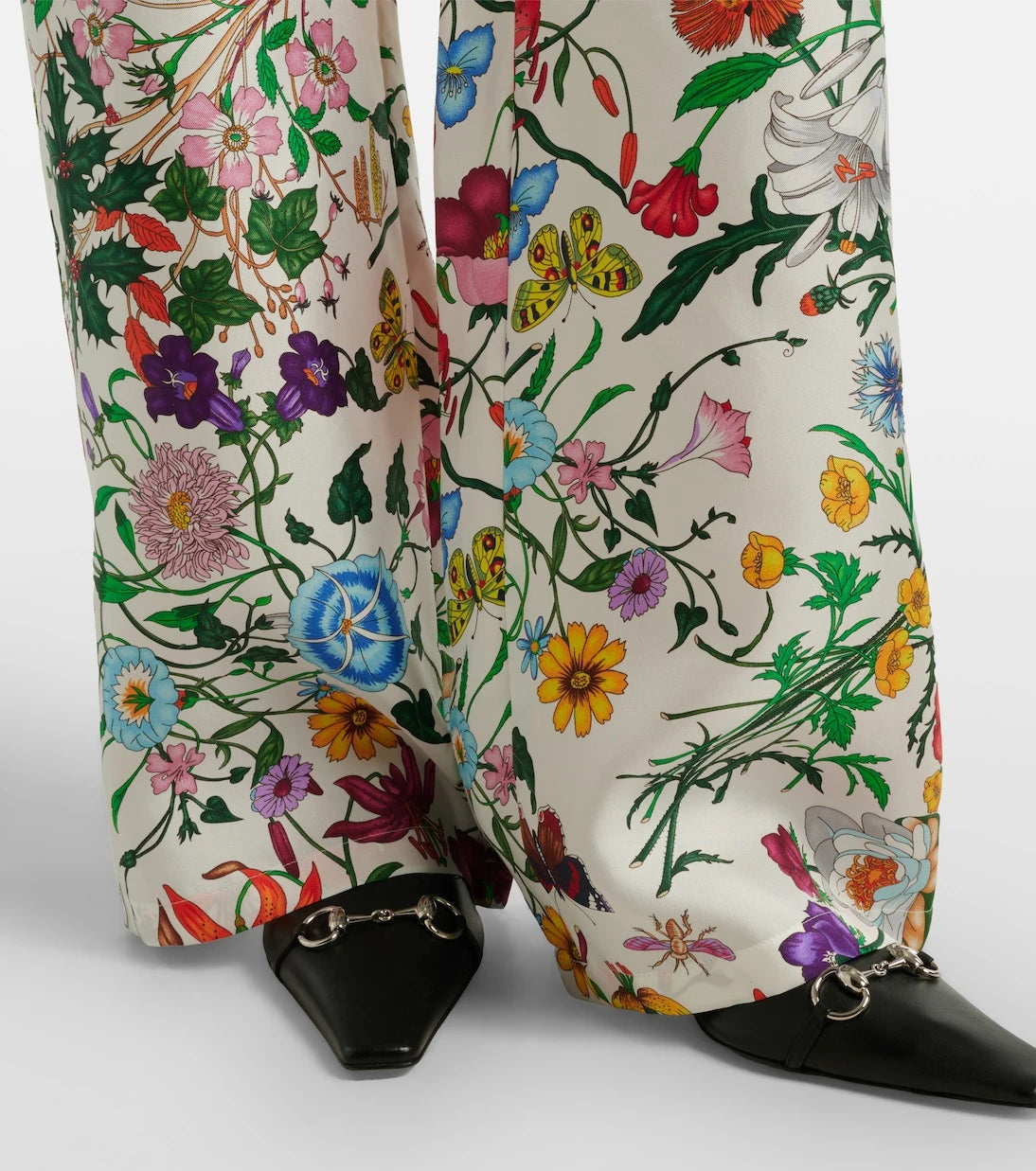 Gucci - Gucci Flora silk twill palazzo pants