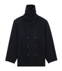 Saint Laurent Black Wool Pea Coat