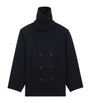 Saint Laurent Black Wool Pea Coat