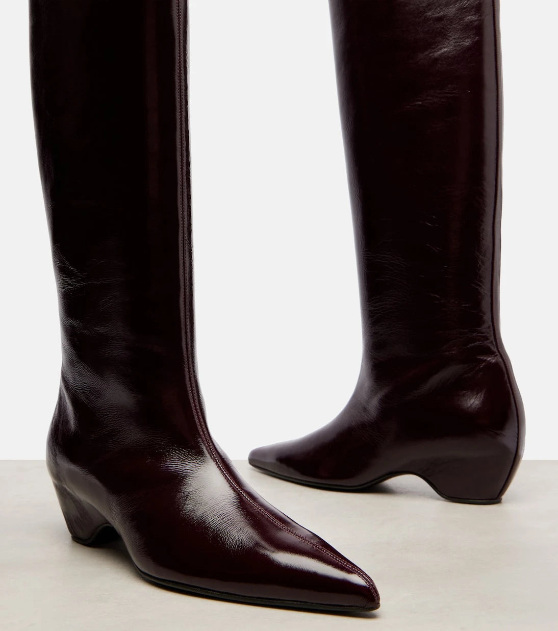 Khaite - Sybil 40 leather knee-high boots