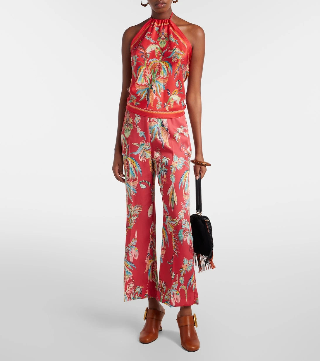 Etro - Printed twill straight pants