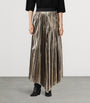 Brown Pleated Jax Maxi Skirt