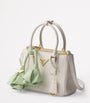 Prada White Mini Leather Galleria Top-Handle Bag