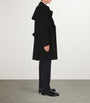 Burberry Black Mid-Length Kensington Heritage Trench Coat