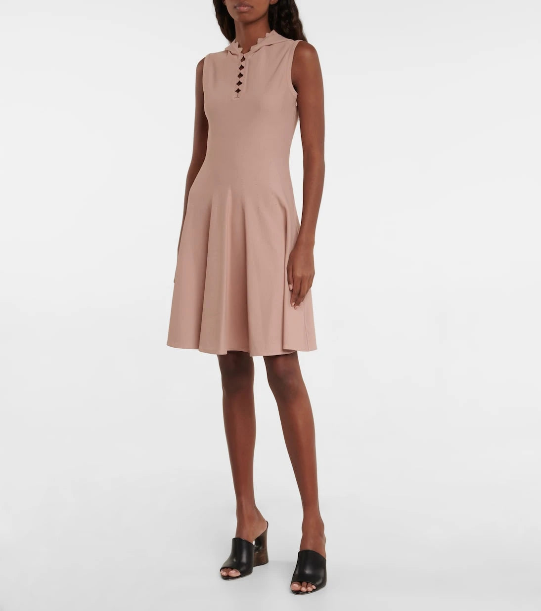 Alaïa - Hooded knit minidress