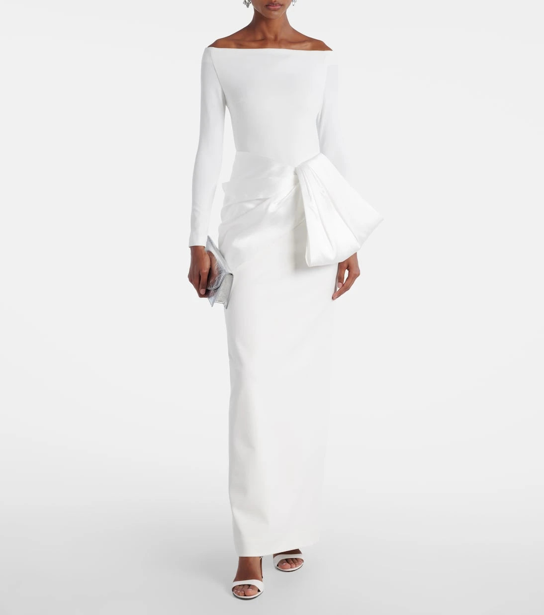 Solace London - Kori satin-trimmed gown