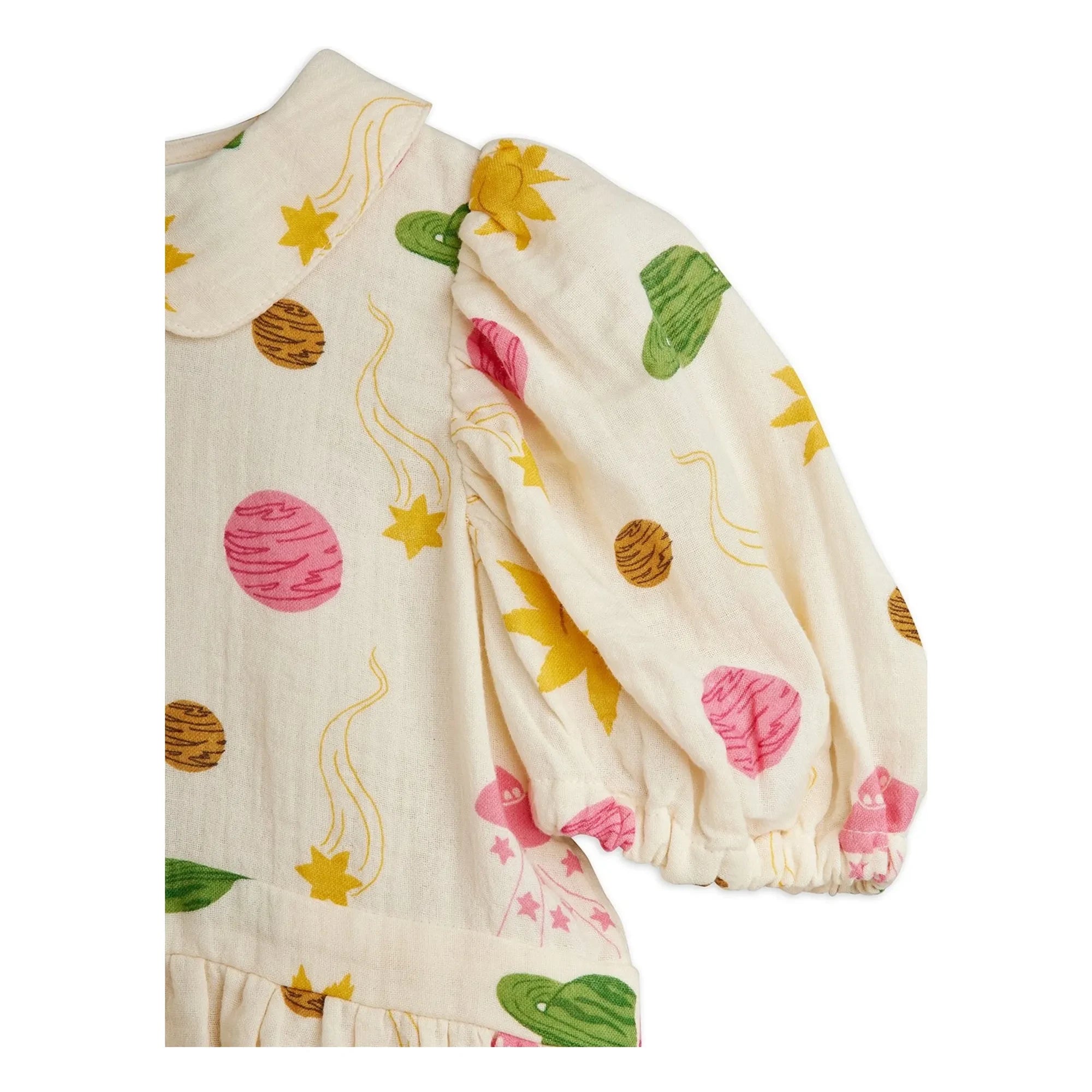 Mini Rodini - Espace organic cotton gauze dress | Ecru