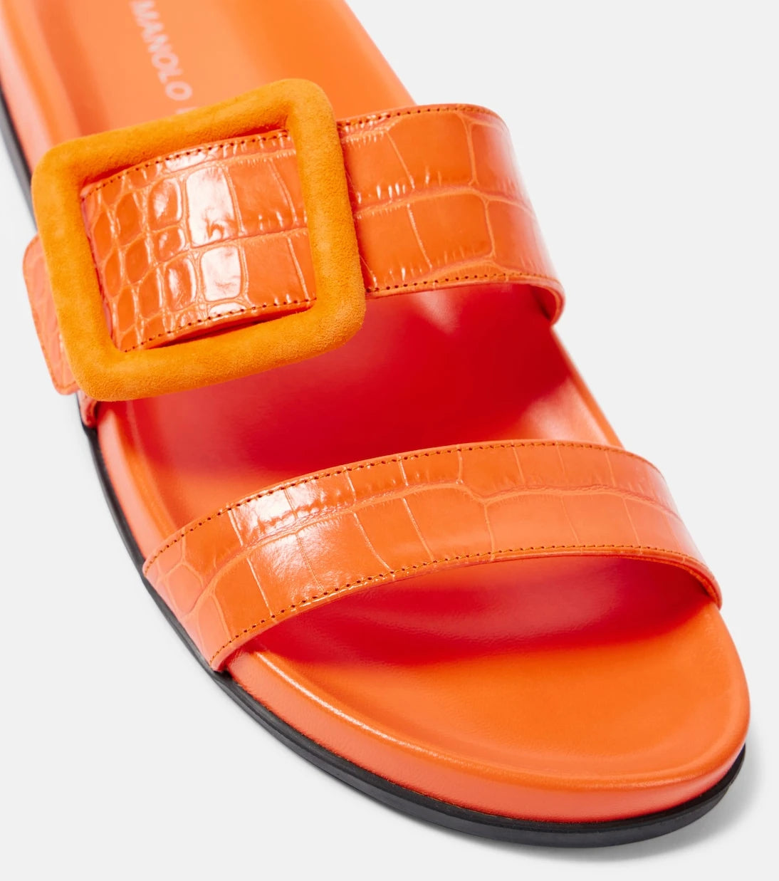Manolo Blahnik - Mayfu leather slides