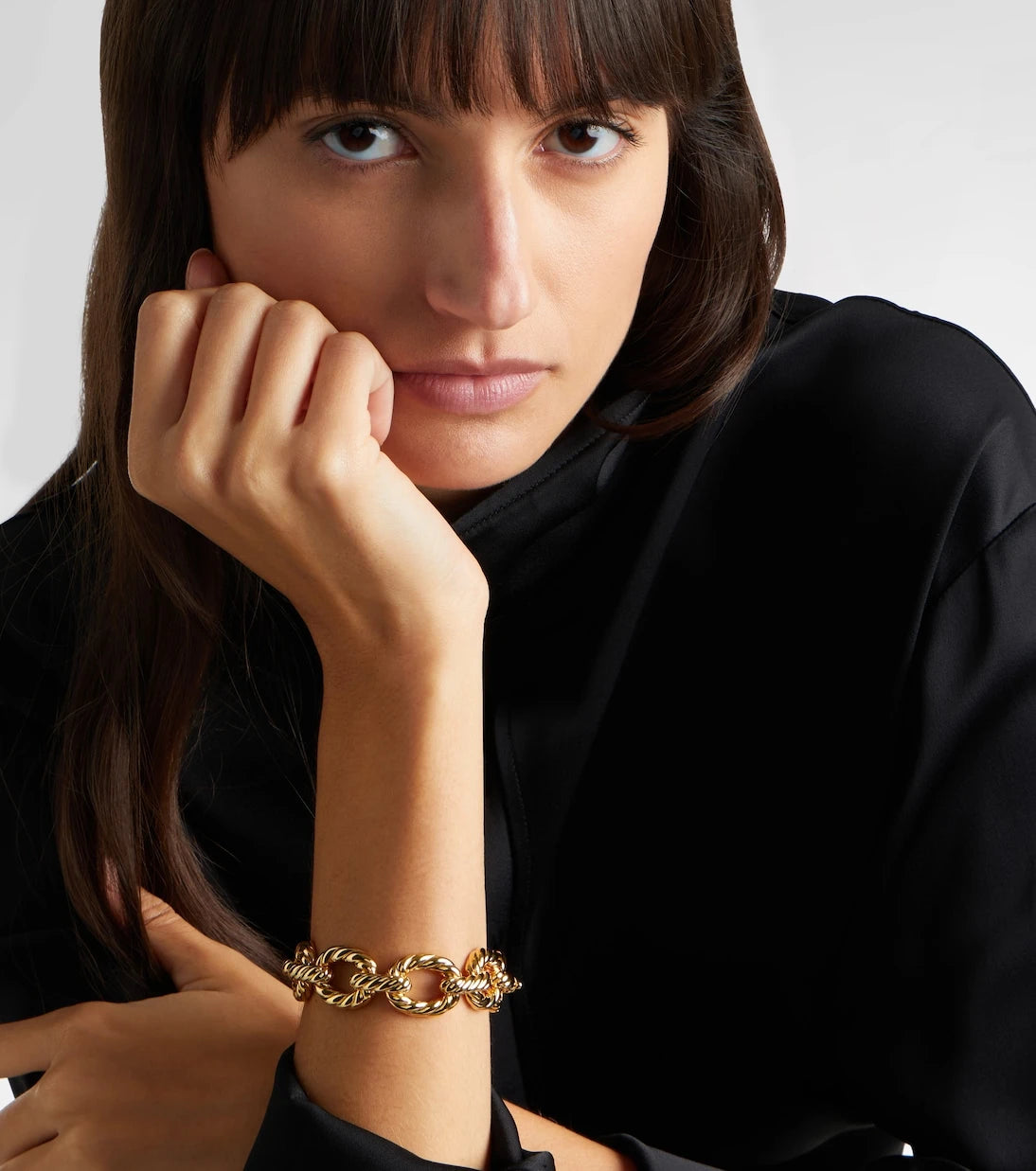 David Yurman - سوار كابل منحوت من الذهب عيار 18 قيراطًا