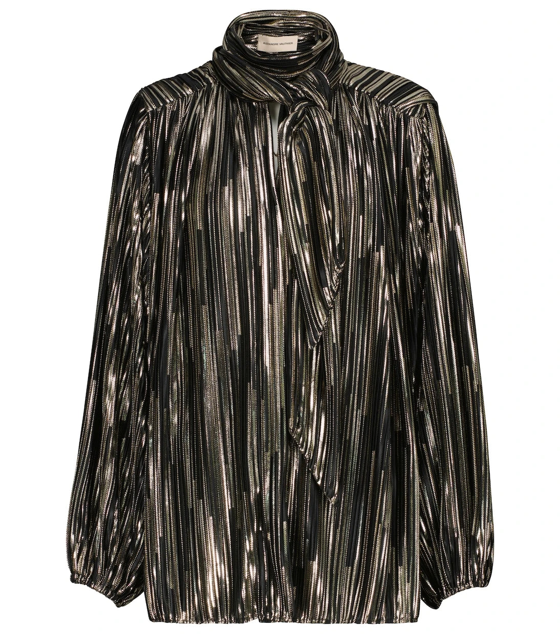 Alexandre Vauthier - Metallic tie-neck blouse