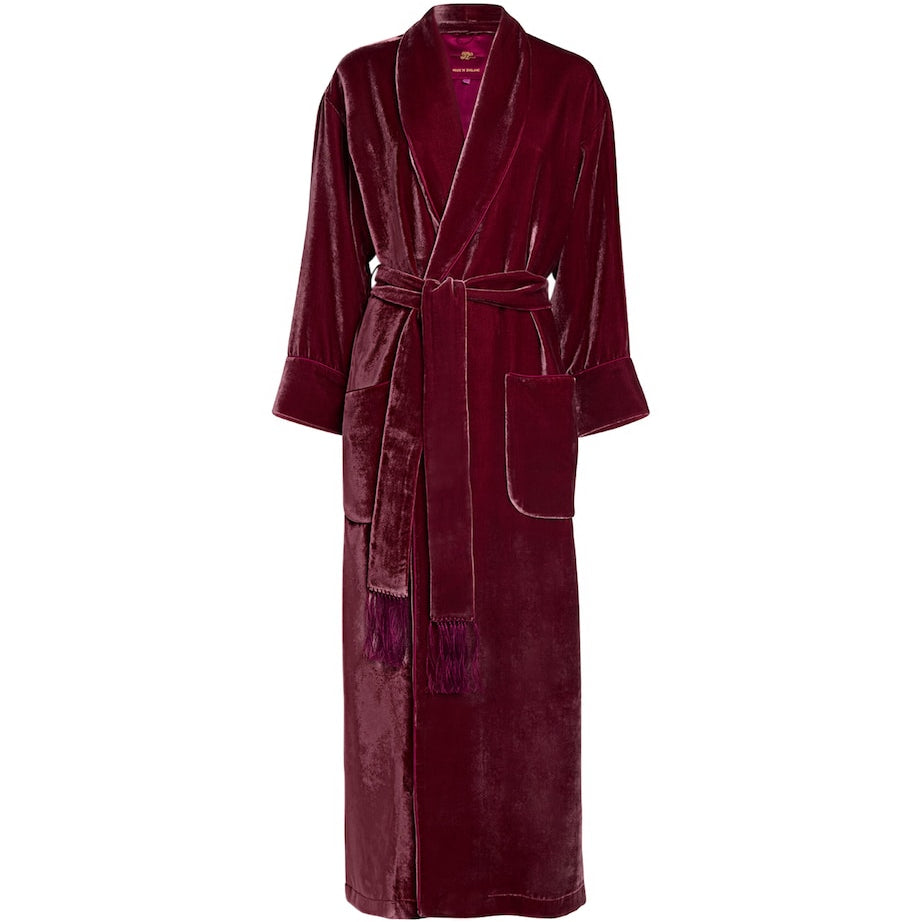 Velvet Silk-Lined Robe MAUVE