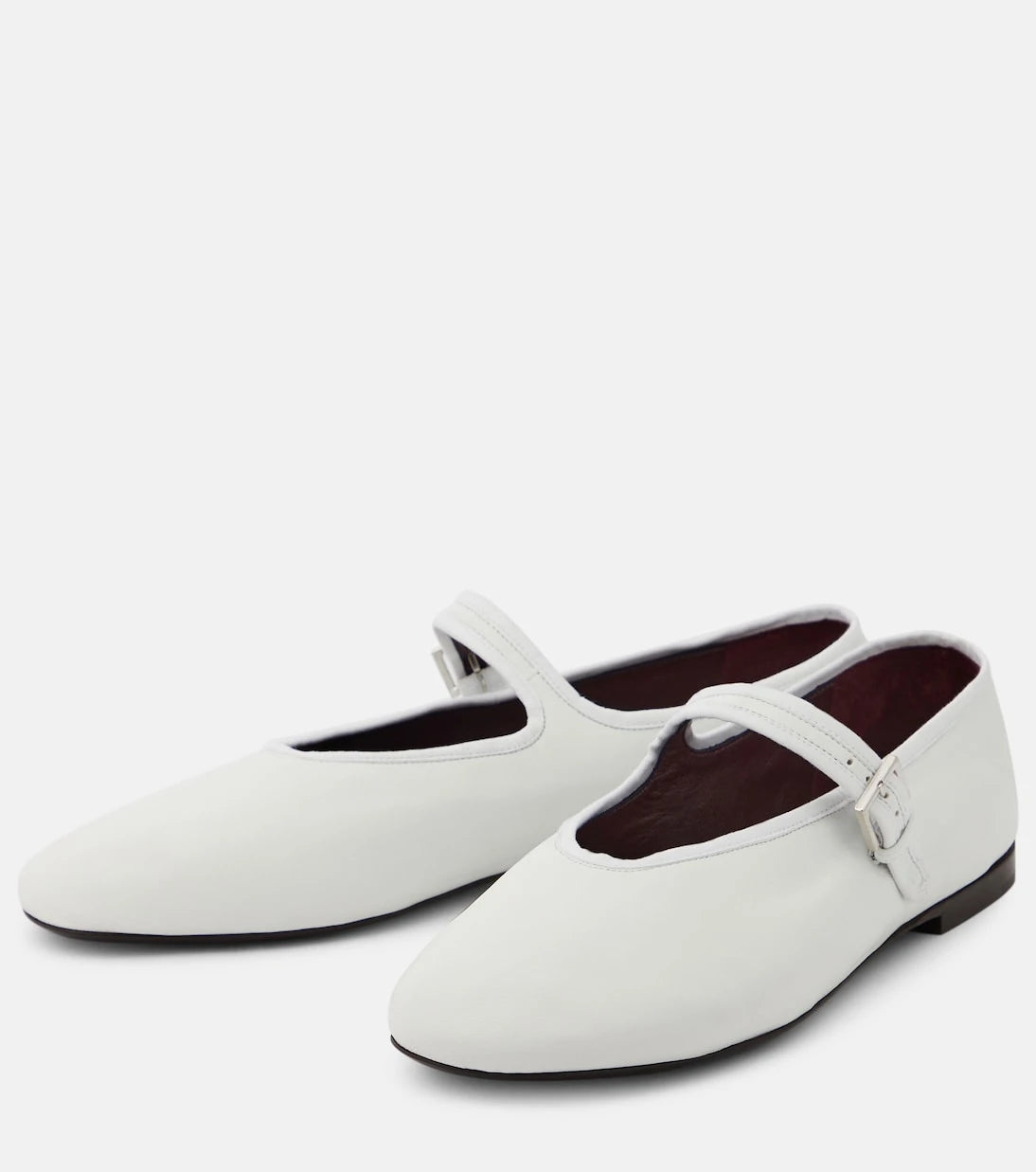 The Row - Leather Mary Jane ballet flats