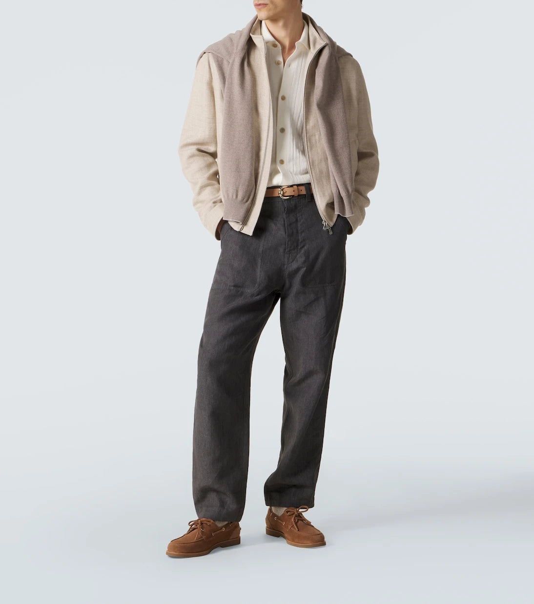 Brunello Cucinelli - Ribbed-knit cotton shirt
