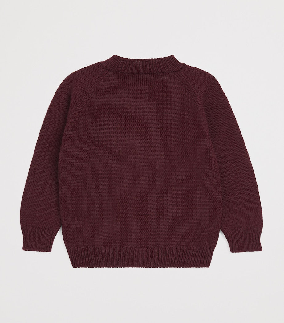 Shirley Bredal Merino Wool Blackberries Cardigan (3 Months-4 Years)