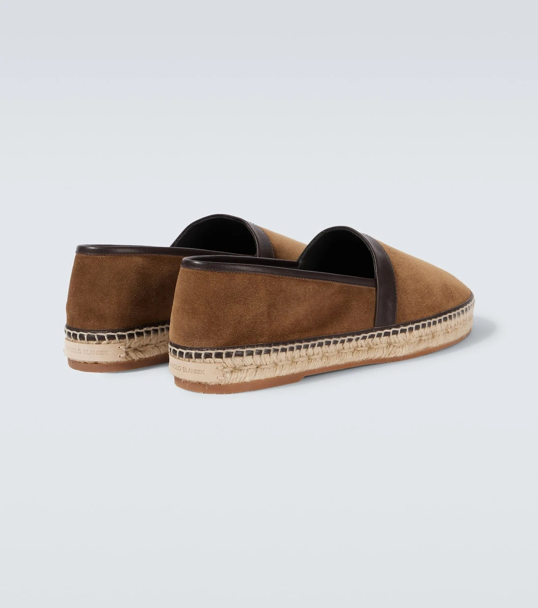 Manolo Blahnik - Nerano leather-trimmed suede espadrilles