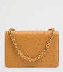 Ostrich Leather Vain Shoulder Bag