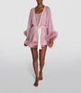 Silk Marabou Feather-Trimmed Diana Robe