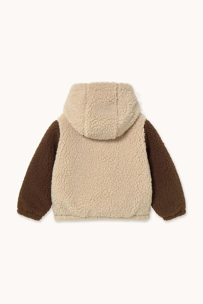 Детско яке Tinycottons COLOR BLOCK POLAR SHERPA HOODIE
