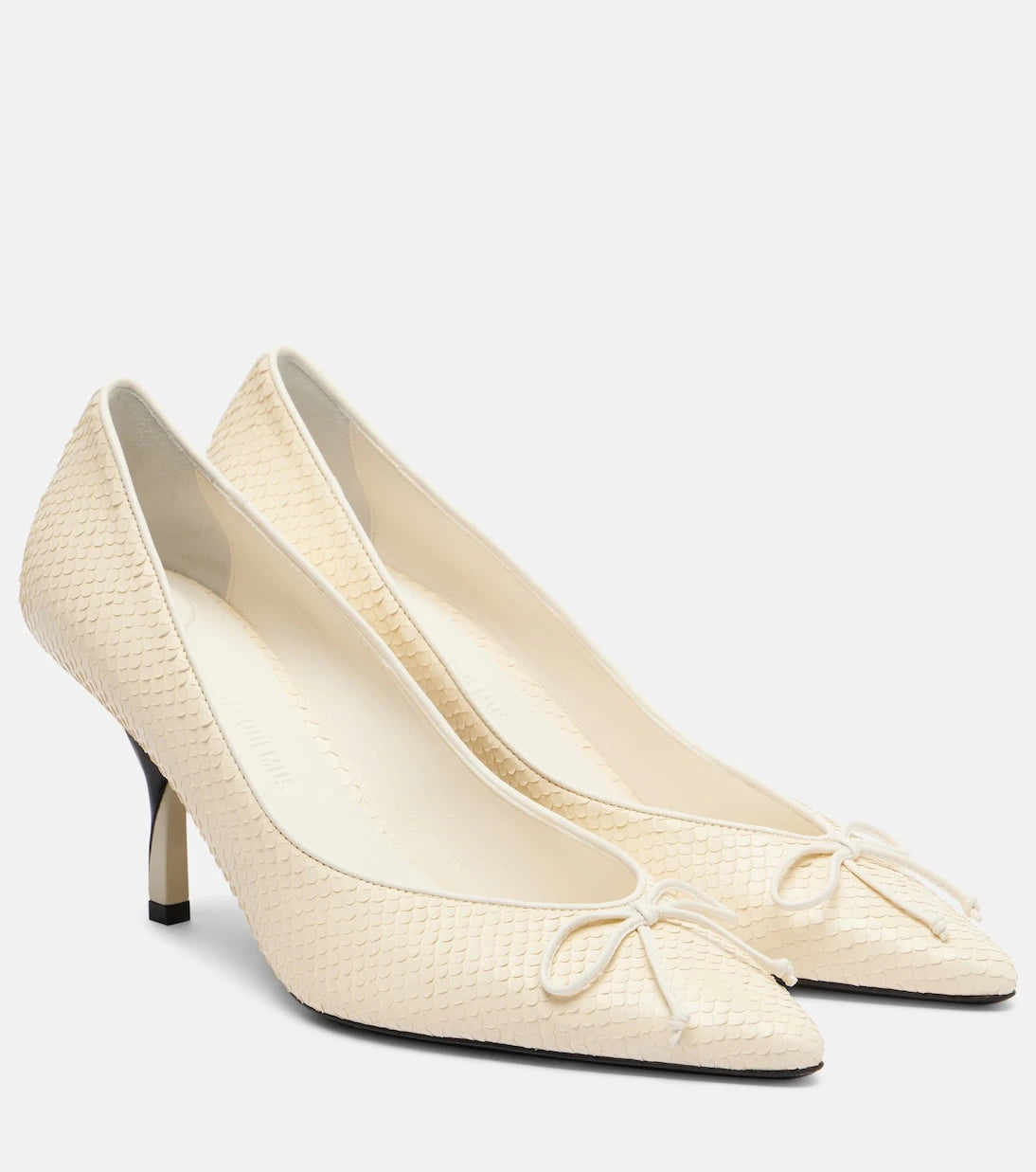 Jacquemus - Tourni snake-effect leather pumps