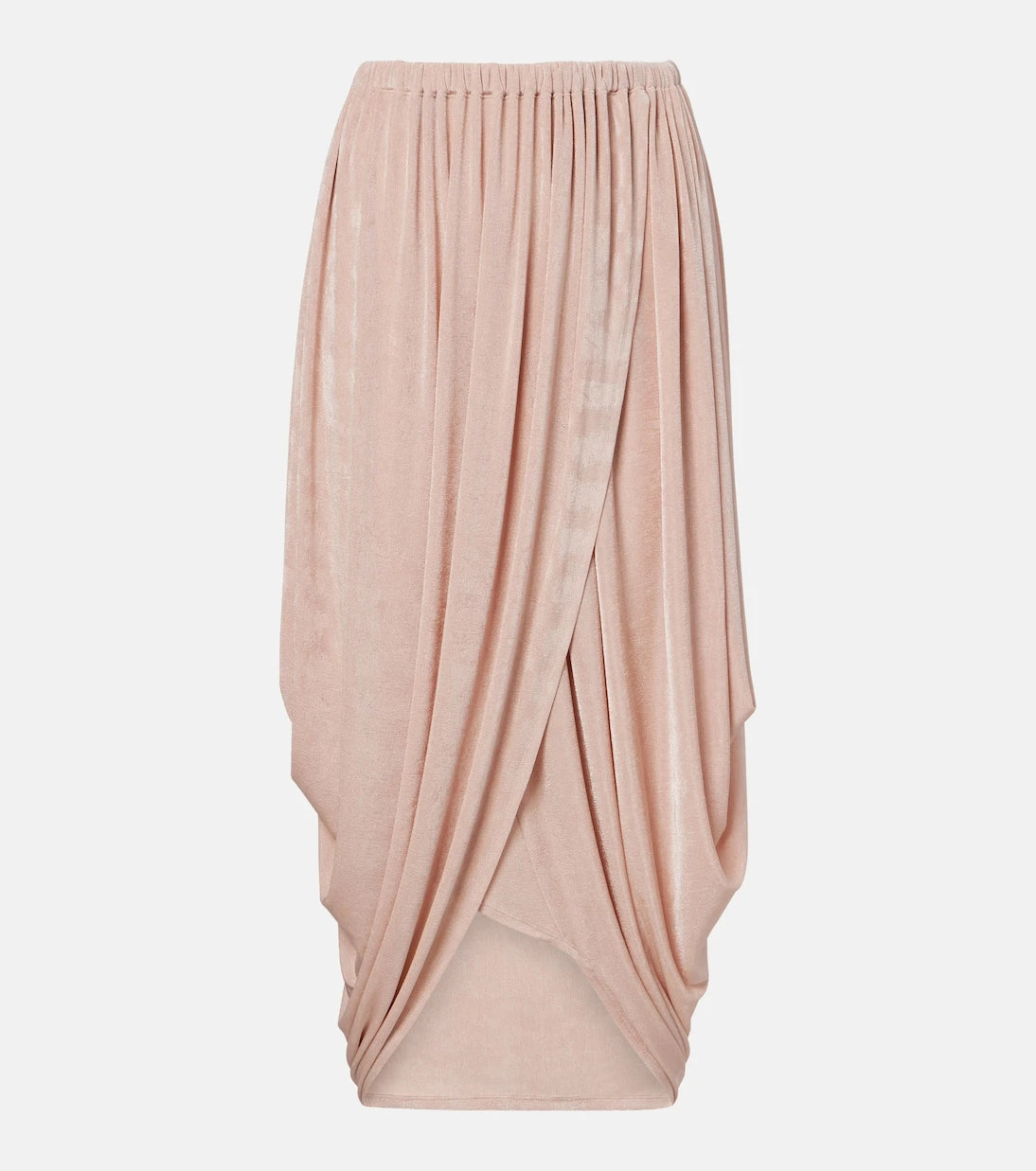 Xu Zhi - Asymmetric draped midi skirt