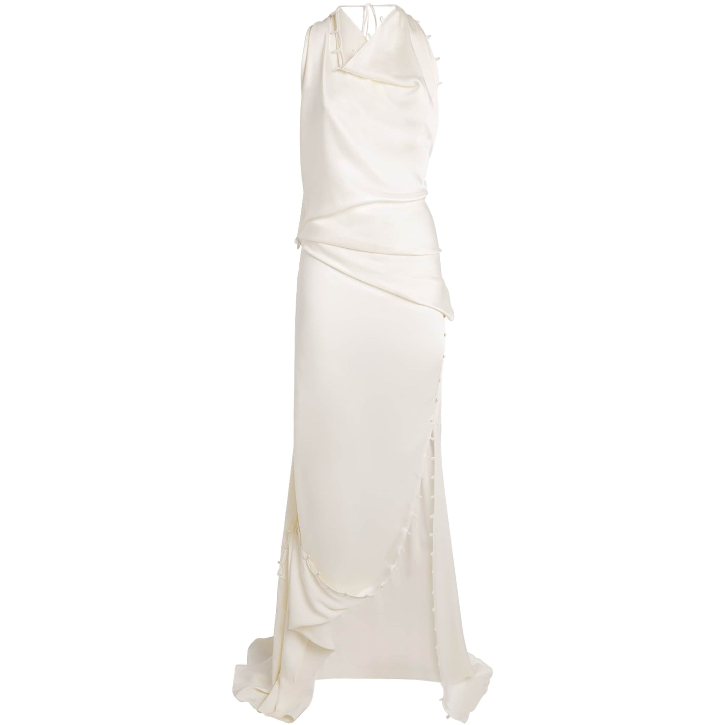 Victoria Beckham Satin Rouleaux Gown
