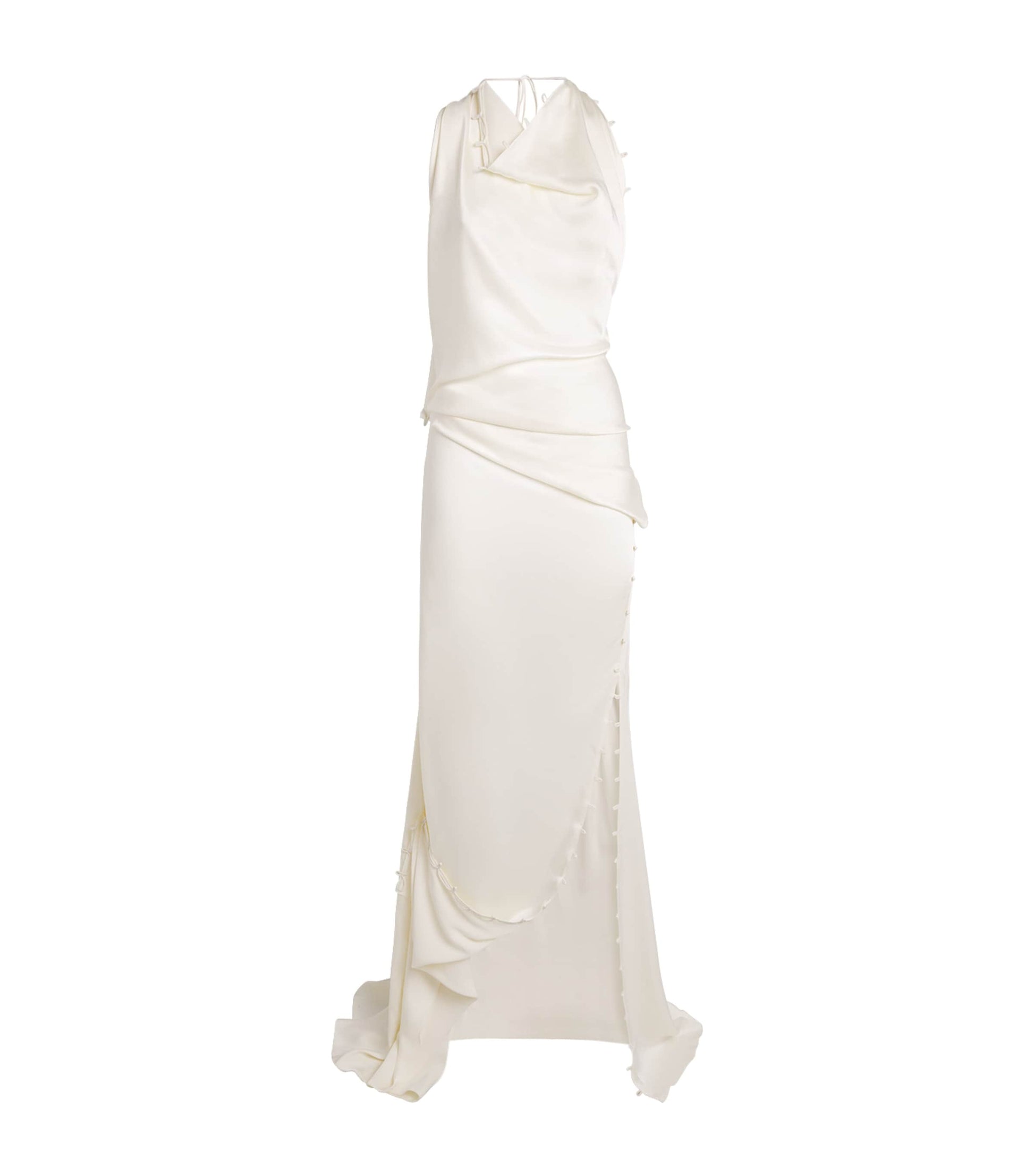 Victoria Beckham Satin Rouleaux Gown