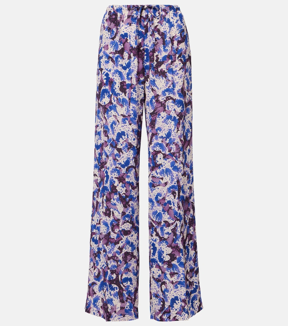 Dries Van Noten - Printed mid-rise crêpe straight pants
