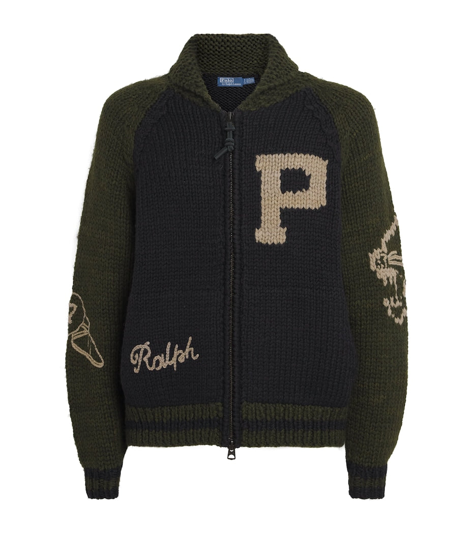 Wool Varsity Cardigan MULTI