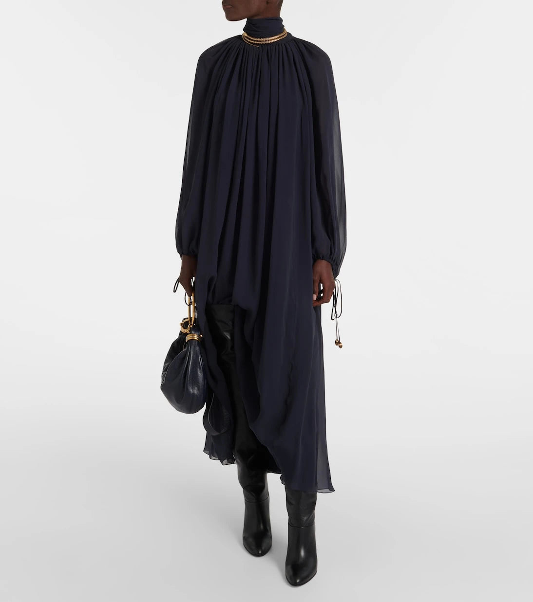 Chloé - Gathered silk georgette maxi dress
