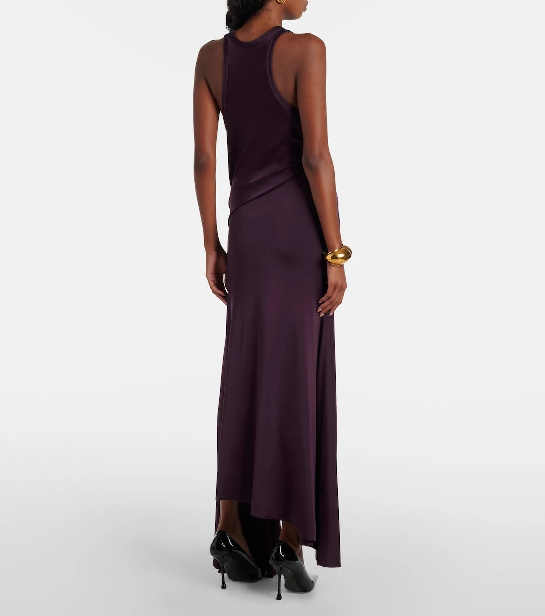 Victoria Beckham - Cutout draped jersey midi dress