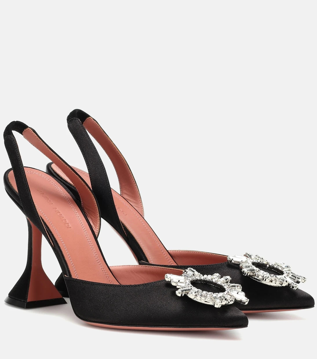 Amina Muaddi - Begum satin slingback pumps