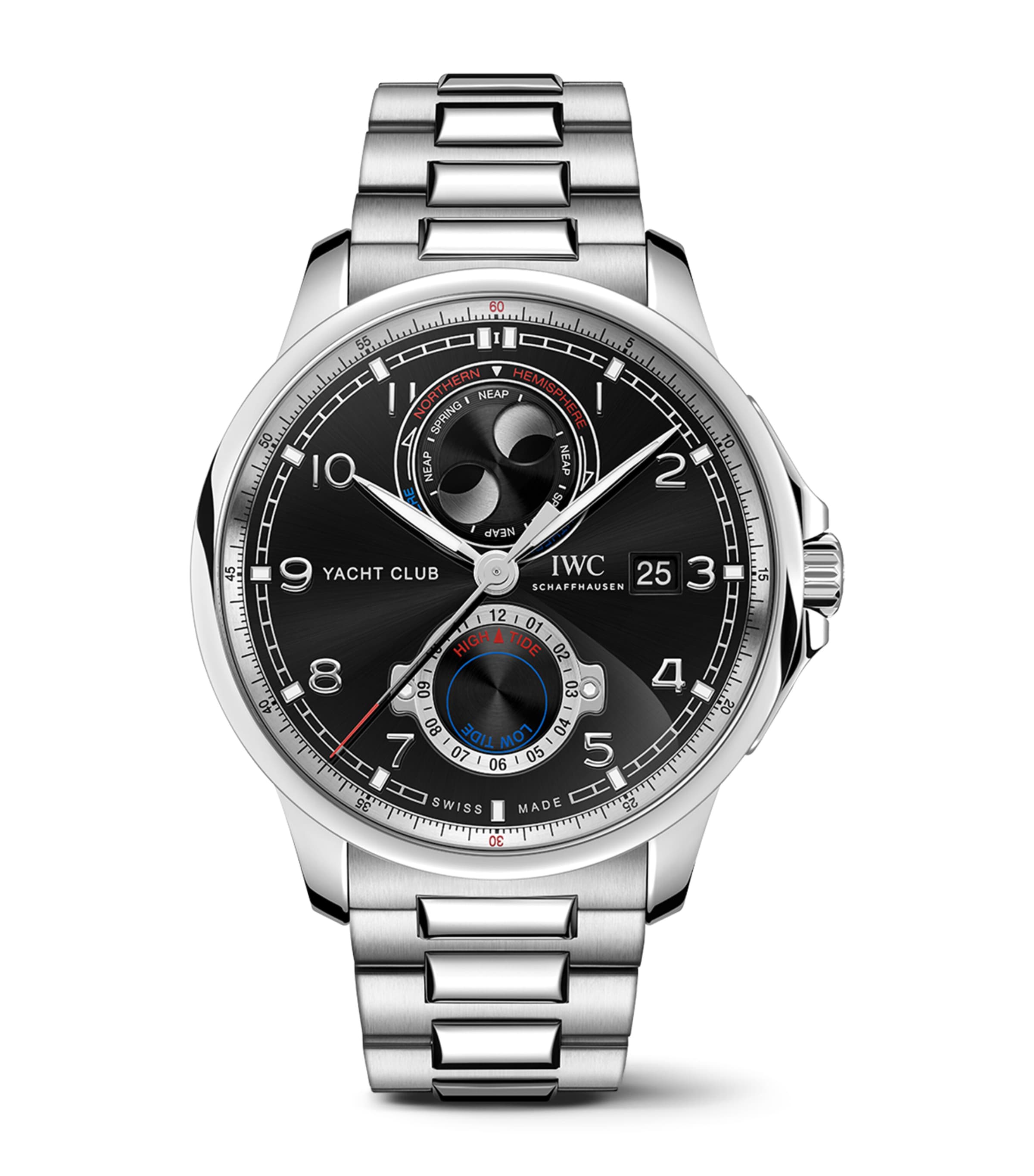 Stainless Steel Portugieser Yacht Club Moon & Tide Watch 45mm