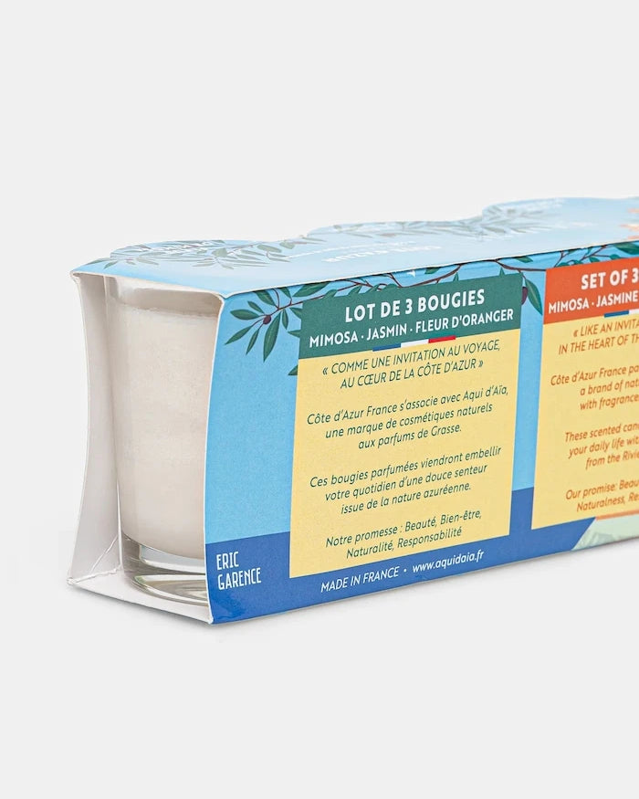 Aqui d'Aia Candles x Côte Aromalı Mum Seti 3 x 75 g (3 adet)