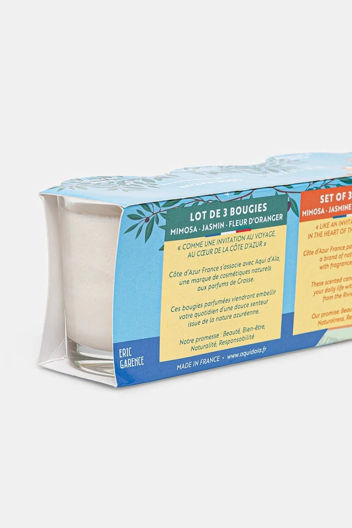 Aqui d'Aia Candles x Côte Aromalı Mum Seti 3 x 75 g (3 adet)