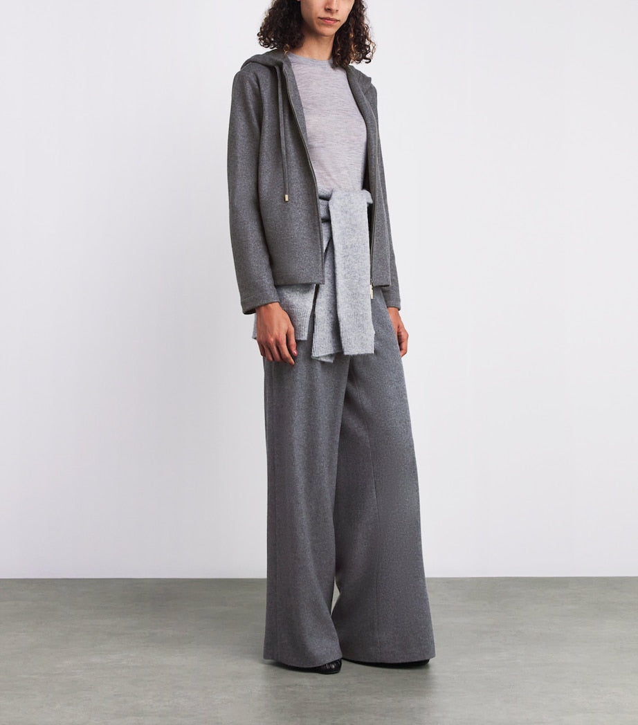 Grey Kid Cashmere Hoodie