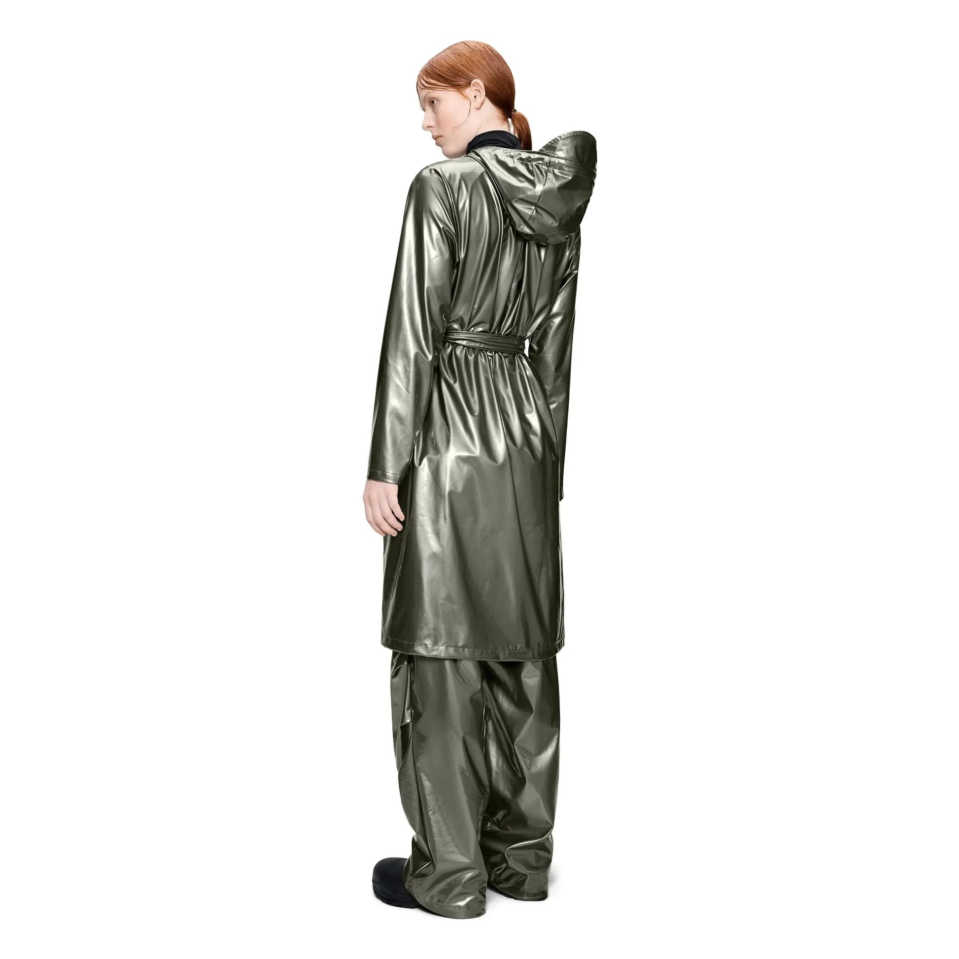 Rains - A-Line W3 Long Jacket | Charcoal grey