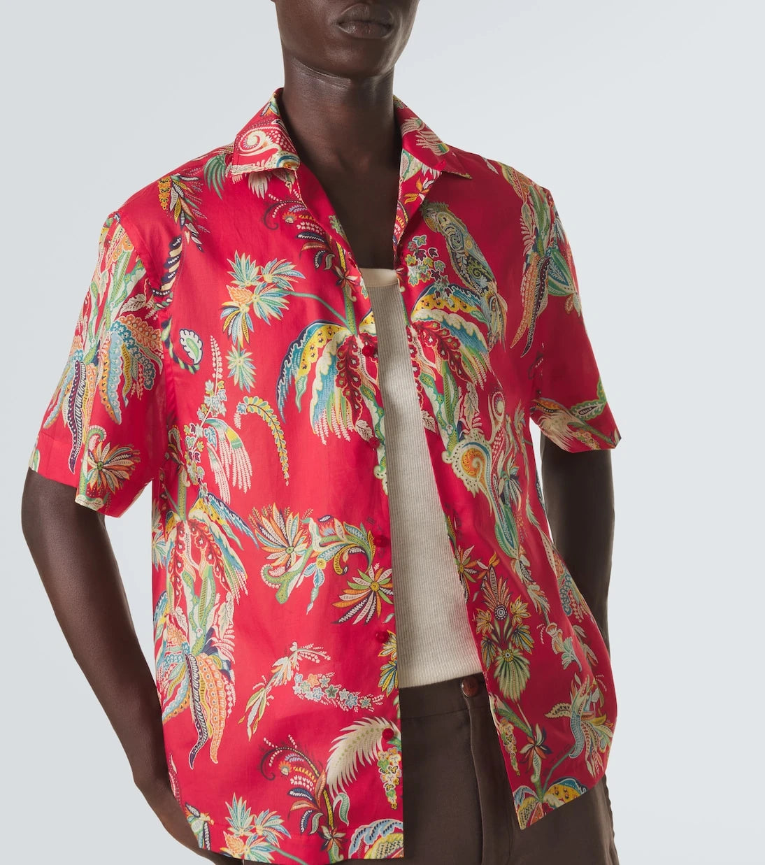 Etro - Paisley cotton bowling shirt