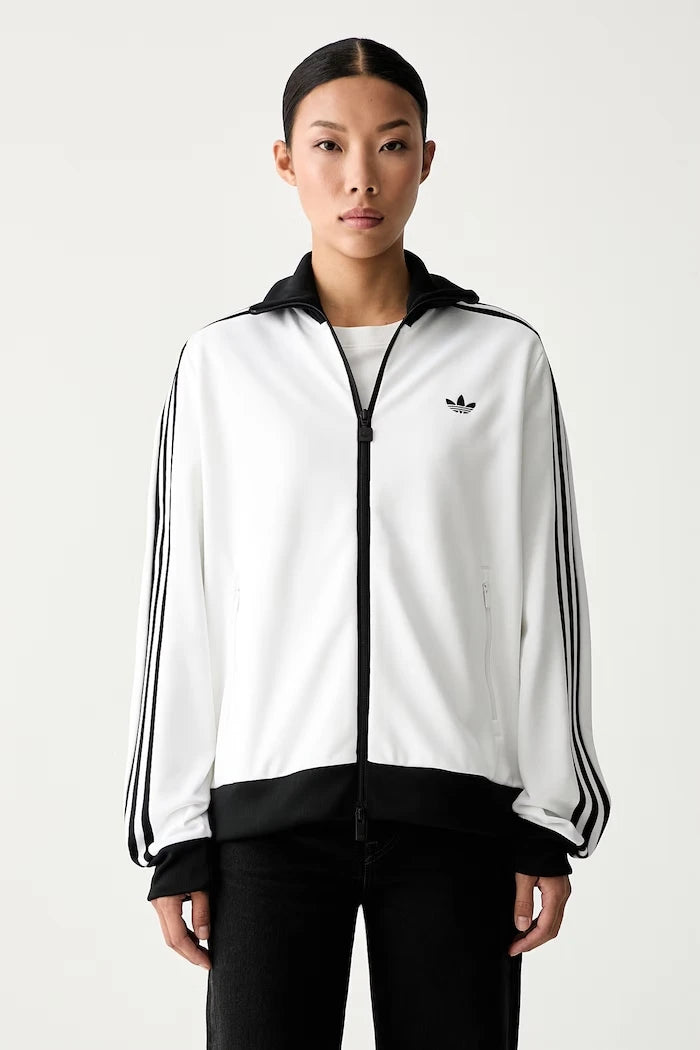adidas Originals pamuklu fermuarlı kadın sweatshirt Beckenbauer