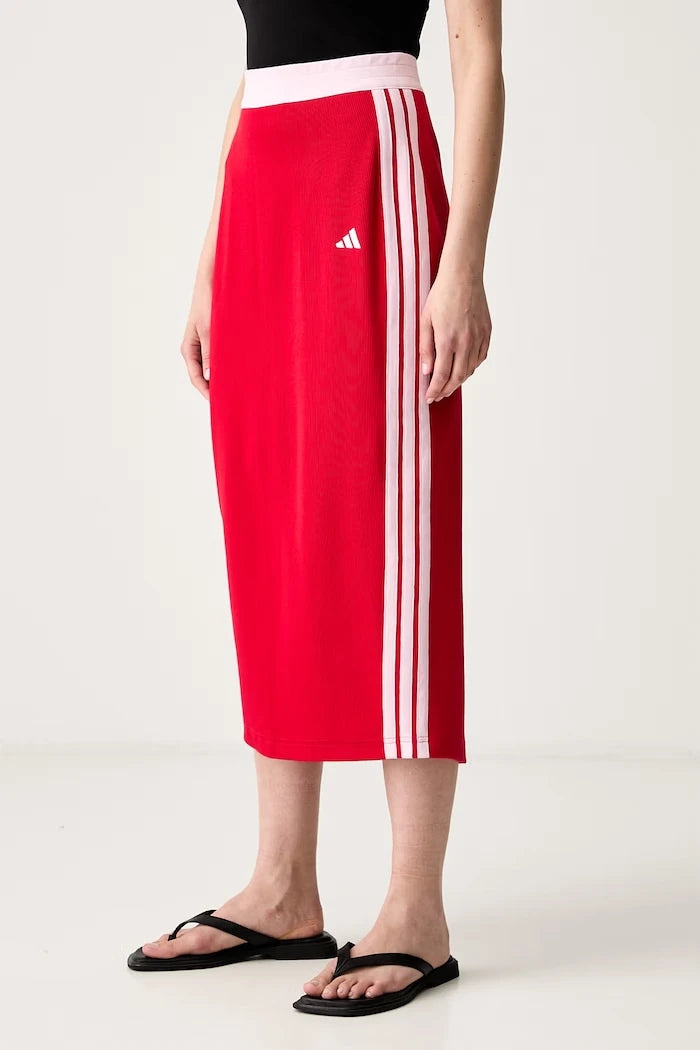 adidas pamuk ve elastan karışımlı yırtmaçlı etek Racing Pack
