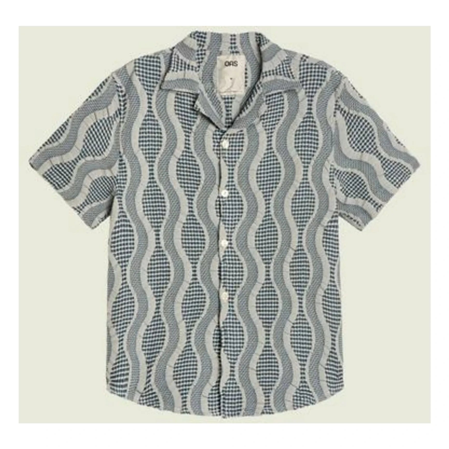 OAS - Como Cuba Waffle shirt | Blue
