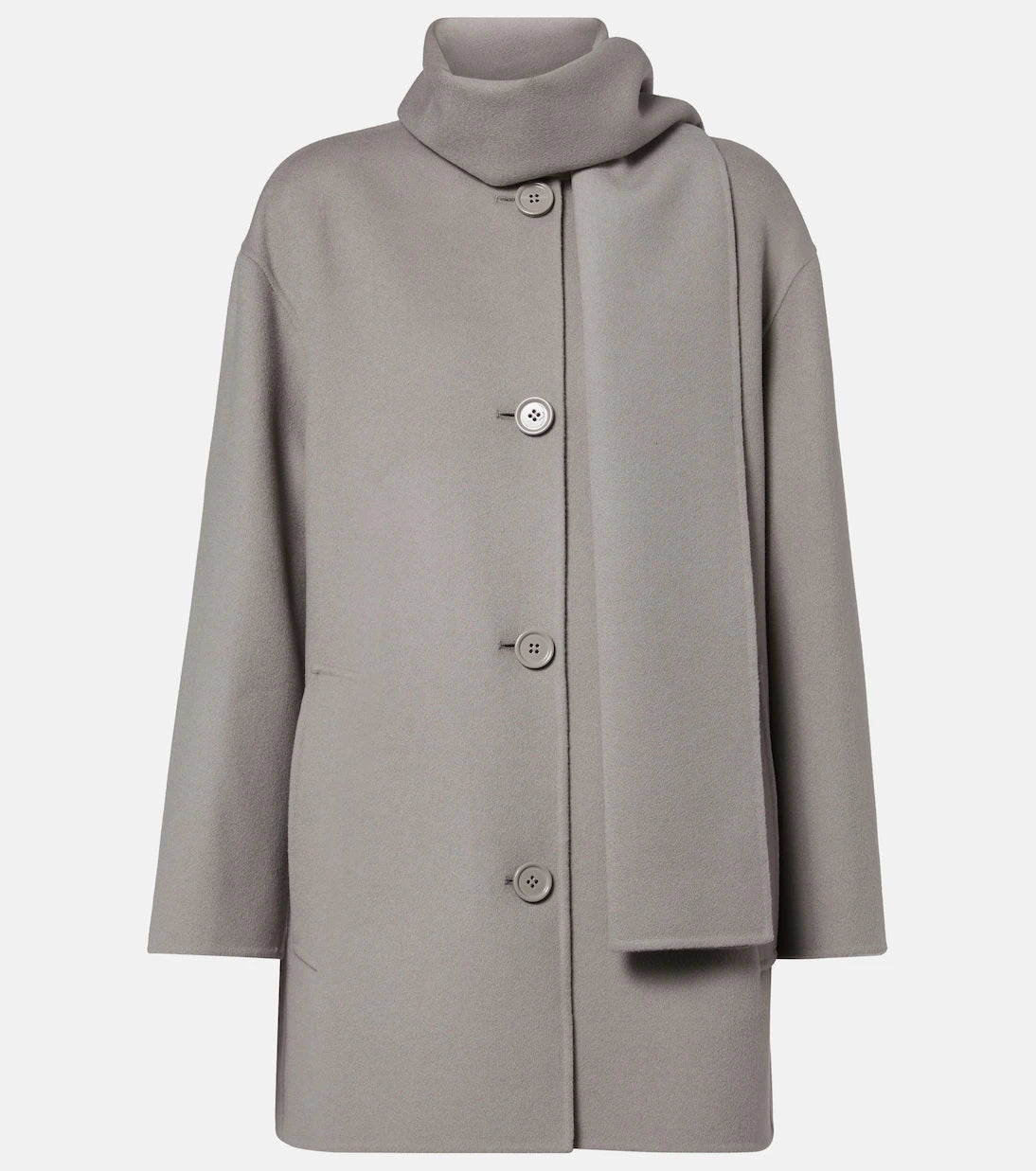 'S Max Mara - Scarf-detail virgin wool coat