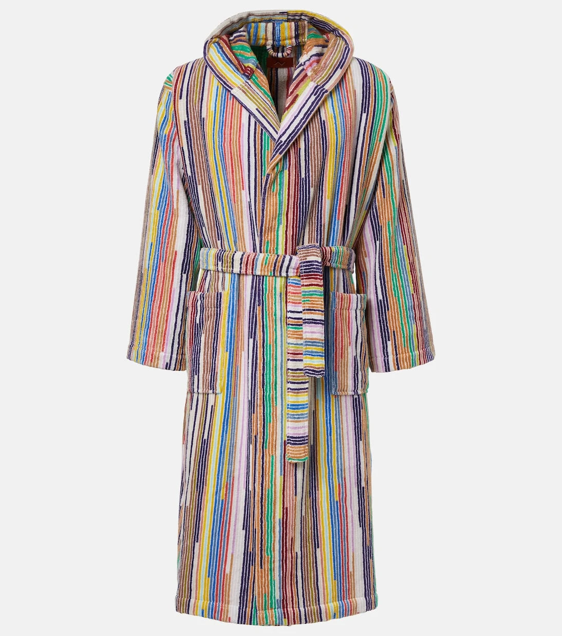 Missoni - روب حمام ميلودي مخطط من القطن تيري